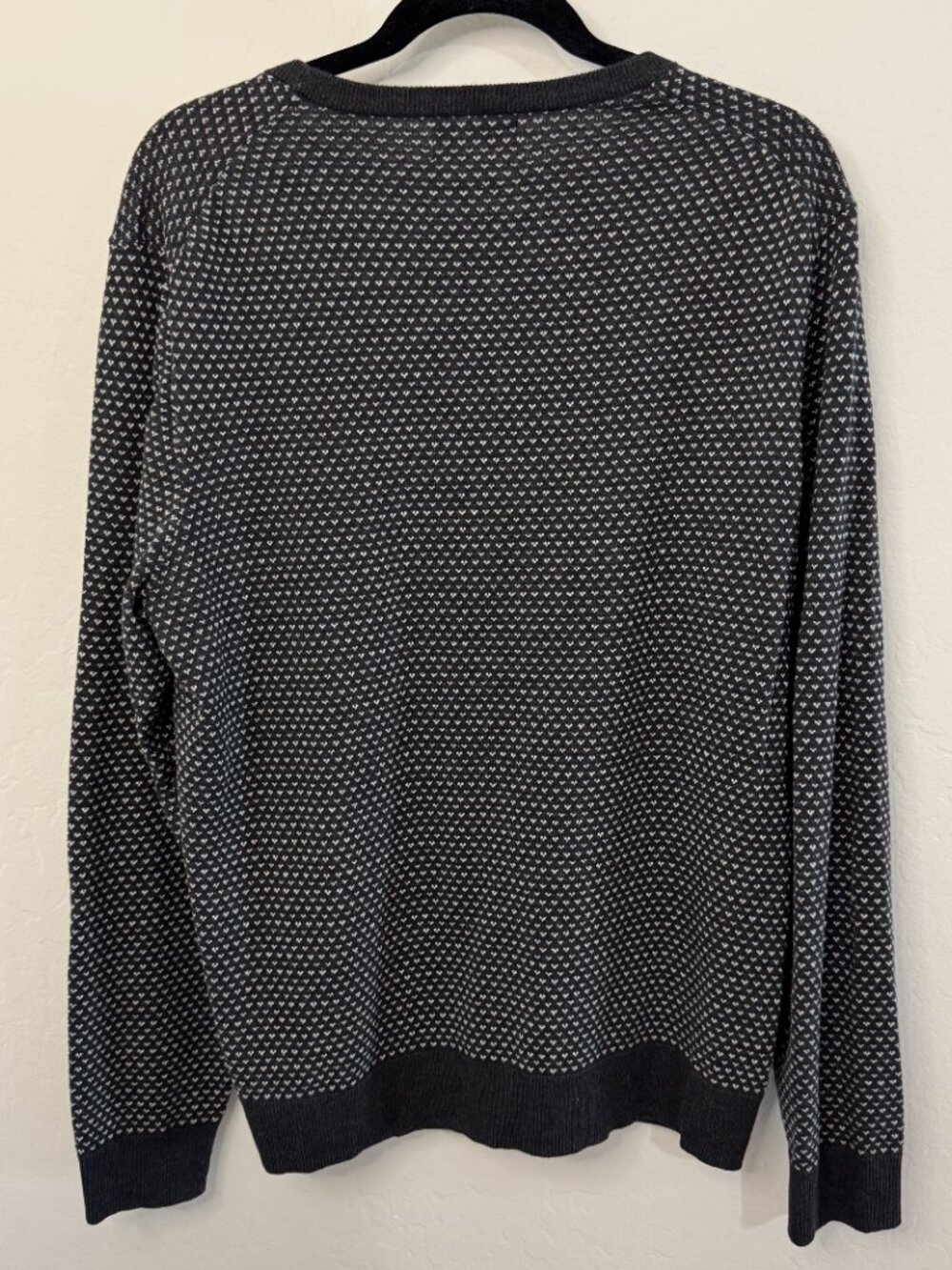 Old Navy Gray White Textured Knit Crewneck Sweater | Size XL - Picture 3 of 3